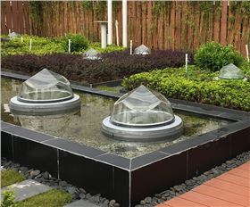 白天的導光管采光系統室外效果圖 白天的導光管采光系統室外效果圖